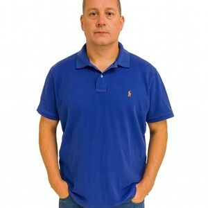 Polo By Ralph Lauren Blue Mens Polo Shirt Size XL